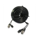 49ft AWG-24 Pre-Made Plug-n-Play Surveillance Video + Power Cable