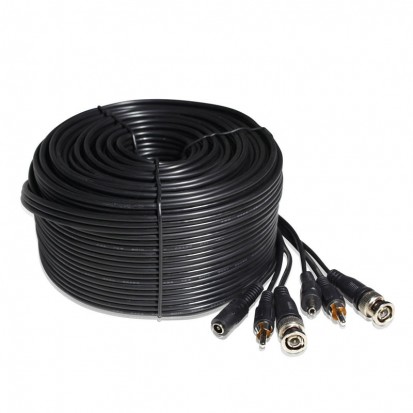 98ft AWG22 Premade Siamese Video + Power + Audio Cable