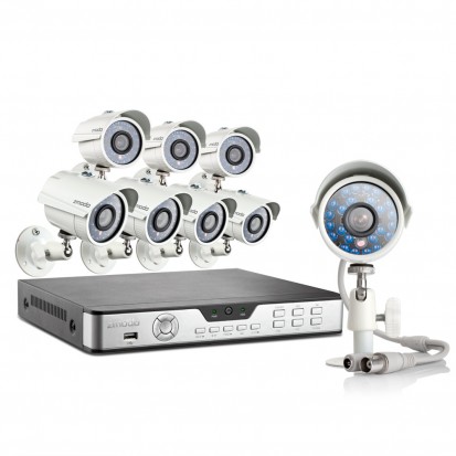 Zmodo 8CH Hi-Reso Video Surveillance System & 8 700TVL Outdoor Cameras 